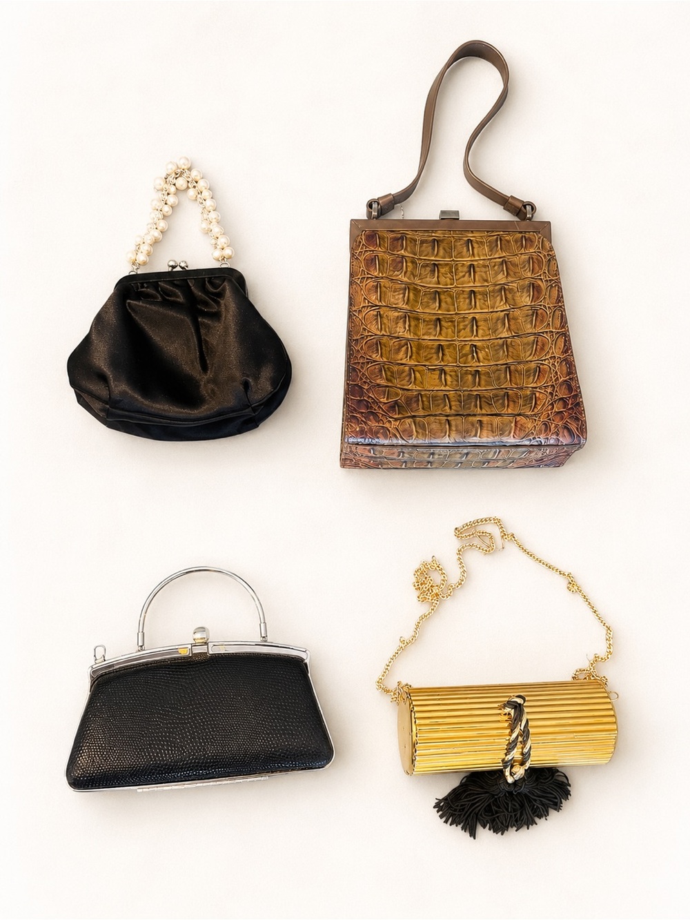 Vintage Clutch/Handbag Bundle: Cynthia Rowley, Jessica McClintock, Carolee